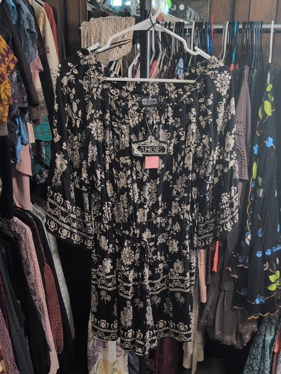 Angie Pants - Angie Black and Cream Floral Romper NWT